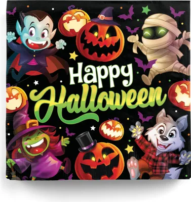 Produktbild von Kleine Monster Halloween Servietten 20 Stück