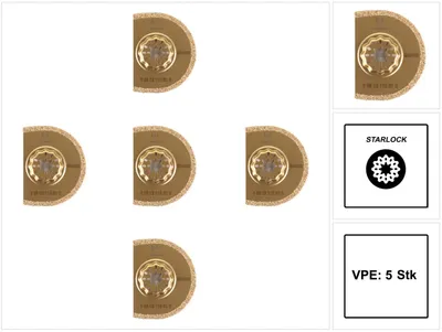 Zdjęcie produktu dla Brzeszczot Fein z węglików spiekanych, 75 mm, Starlock 5 sztuk ( 63502118230 )