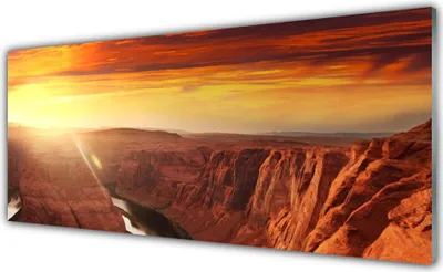 Produktbild von Glasbilder 125x50 Wandbild Druck auf Glas Grand Canyon Landschaft