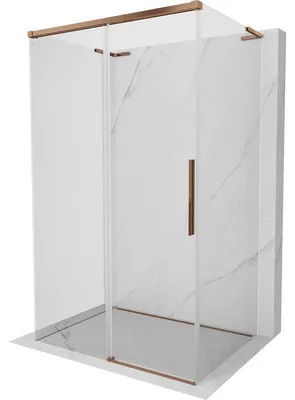 Obrázek produktu pro Mexen Rox-3S L sprchový kout 3-stěnný posuvný 90 x 85 cm, transparentní, růžové zlato - 8C2L-090-085-60-00-3S