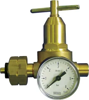 Produktbild von Propankleindruckregler m.Manometer 0,5-6bar 18 kg/hW 21,8x1/14Zoll LH KAYSER