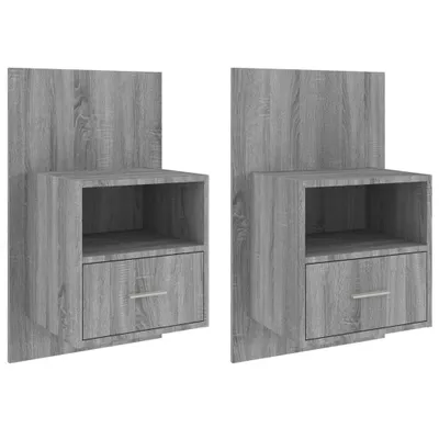 Immagine prodotto di vidaXL Comodini da parete 2 pz. Grigio Sonoma