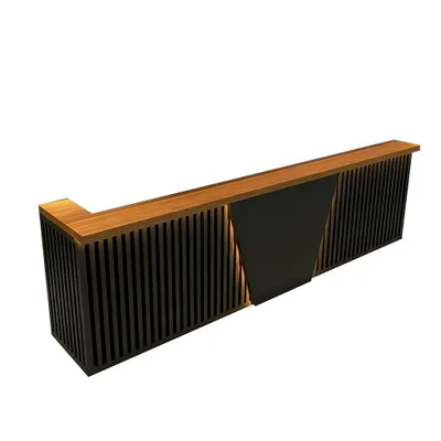 Produktbild von Bartheke Kassen Restaurant Billardhalle Empfangstheke Theke Geradlinige Bar 300cm【HDTX300】