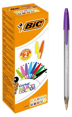 Produktbild von Bic Cristal Multi Colour Kugelschreiber Satz von 20 Farben