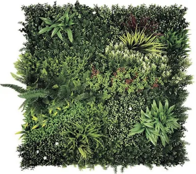 Image de Panneau décoratif Grazing feuillage synthétique - Vert - 1x1m