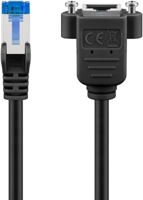 Obrázek produktu pro Goobay 65641, 0,5 m, Cat6a, S/FTP (S-STP), RJ-45, RJ-45, Černá