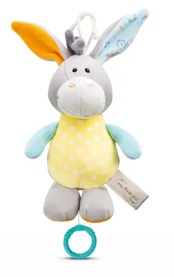 Obrázok produktu pre NICI MFN Plyšový oslík na zavesenie so strojčekom na hračky, 18 cm