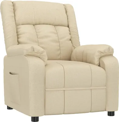 Image de Fauteuil inclinable Crème Tissu