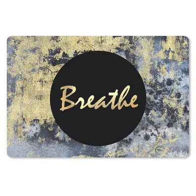 Produktbild von MuchoWow® Schreibtischunterlage Zitat - Zen - Gold 60x40 cm - XXL Mauspad - Großes Mauspad