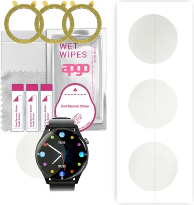 Produktbild von apgo 3 Stück Schutzfolie, Matt, kompatibel mit GoGPS 4G M10 Smartwatch, Hydrogel Displayschutzfolie mit Positionierhilfe, Displayfolie, robust und kratzfest