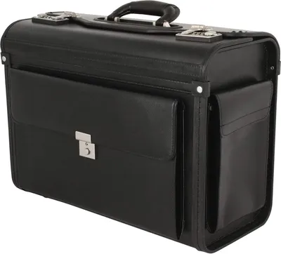 Produktbild von Sehr Große XL Pilotenkoffer Bowatex Aktenkoffer Business Koffer Schwarz 52cm