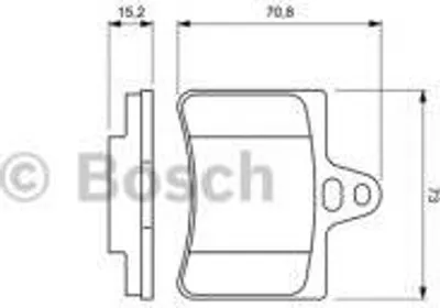 Produktbild von Bosch Bremsbelagsatz, Scheibenbremse Hinterachse 0 986 424 580
