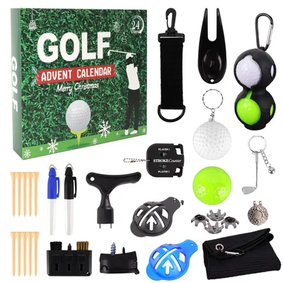Obrázok produktu pre Solidchoice – Vianočný kalendár pre golfistov, modely pre mužov, rok 2025, s golfovými doplnkami