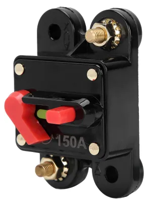 Zdjęcie produktu dla 12?24 V DC Wyłącznik automatyczny Bezpiecznik Inwerter z ręcznym resetowaniem do samochodowego systemu audio Łódź Ciężarówki 150 A