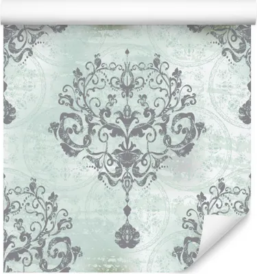 Zdjęcie produktu dla Tapeta Abstrakcja do Salonu z modnym efektem 3D ornamenty w stylu vintage