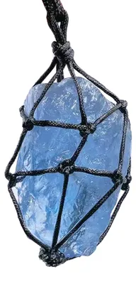 Produktbild von TALXMY Blauer Fluorit kristall Anhänger rauh roh Edelstein kristall Mondstein St