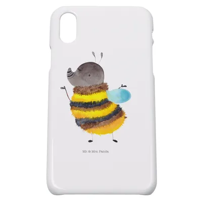Produktbild von Mr. & Mrs. Panda Iphone 10 Handyhülle Hummel flauschig - Weiß - Geschenk, Lustige Sprüche, X, Hülle, Handy, Blume, Biene, Cover, Natur
