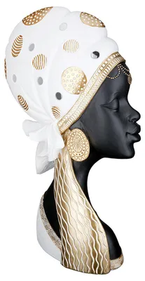Immagine prodotto di Gilde Figur, Afrikanische Frau, "Mara", Kunstharz, creme, schwarz, VE 1, L. 11 cm, B. 21.5 cm, H. 41 cm 37940 4063387379400