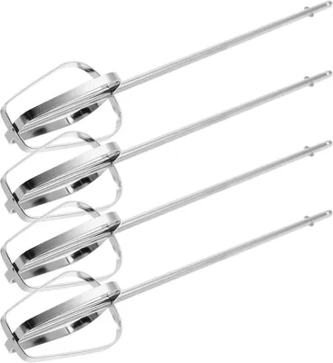 Produktbild von 4 Edelstahl-Schneebesenaufsätze für elektrische Handmixer – Effizientes Rühren und gleichmäßige Ergebnisse – Wiederverwendbares Zubehör für die Küche