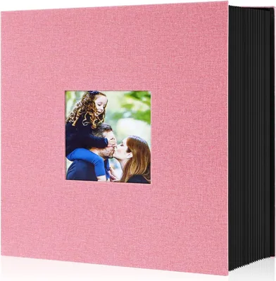 Produktbild von Fotoalbum 10 x 15 cm, 1000 Fächer, Leinen, rosa, für Fotos