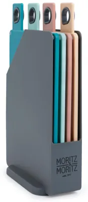 Produktbild von Moritz & Moritz 4x Frühstücksbrettchen mit Ständer 20,5 x 14,5 cm - Spülmaschine