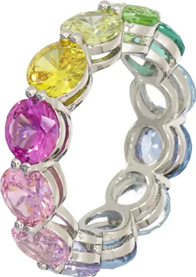 Produktbild von Fashionbox Ring Messing weiß 060 (19,1) Zirkonia bunt 449070005-050