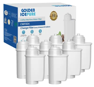 Productafbeelding van Waterfilter voor volautomatische koffiemachine, 8 stuks. Filterpatronen, compatibel met Siemens EQ3/EQ6/EQ9, Bosch TCZ7003, Brita Intenza. Vermindert kalkaanslag en chloor