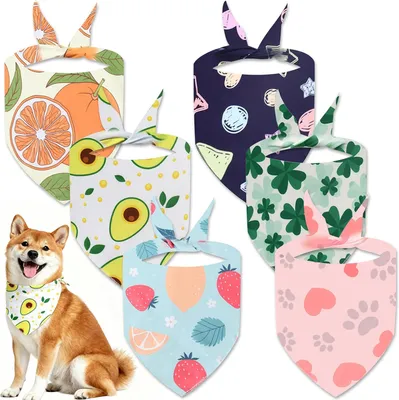 Imagen del producto de Collares para perros, 6 unidades, ajustables, de colores variados, para mascotas pequeñas y medianas