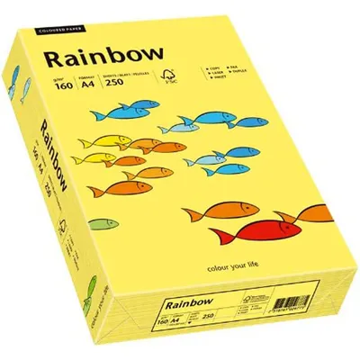Zdjęcie produktu dla Papier do kopiowania Papyrus Rainbow żółty 160g DIN A4 250 arkuszy