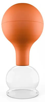 Produktbild von Pulox Schröpfglas aus Echtglas diverse Größen und Farben braun 40mm