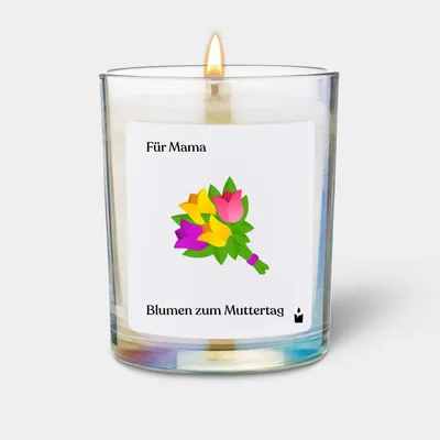 Produktbild von ChattyCandles Duftkerze Rainbow Flowery Blumenstrauss