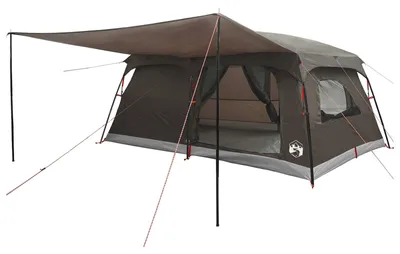 Obrázok produktu pre vidaXL Rodinný stan, hnedo-sivý, 500 x 400 x 230 cm, polyester a oceľ