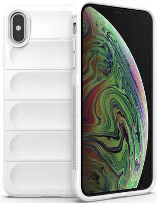 Produktbild von iPhone XS Max Hülle, Weich TPU Silikon Stossfest Anti-rutsch Schutzhülle für iPhone XS Max Weiß