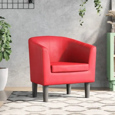 Produktbild von Cloris Designermöbel Clubsessel Rot Kunstleder 2024 Neu