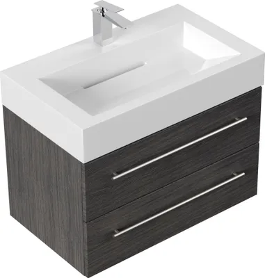 Produktbild von Badmöbel Design 750 anthrazit gemasert : Anthrazit gemasert Varianten: Anthrazit gemasert