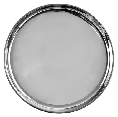 Image de Plateau de service - Rond - En acier inoxydable - 23 cm