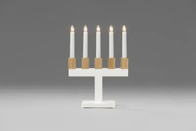 Produktbild von Konstsmide 2558-201, Weiß, Holz, IP20, 1,7 m, 1051-030, 5 Glühbirne(n)