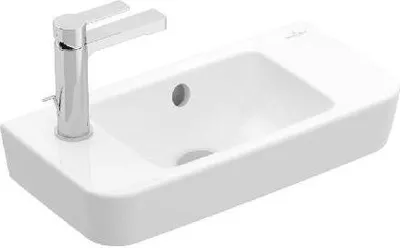 Imagen del producto de Villeroy & Boch, fuente O.Novo con desbordamiento, conexión de desagüe a la izquierda, 50x25x14,5 cm, color blanco