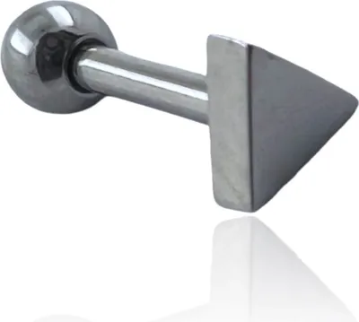 Produktbild von Helix Ohrpiercing 316L Chirurgenstahl mit Dreieck in verschiedenen Farben Farbe - Silber