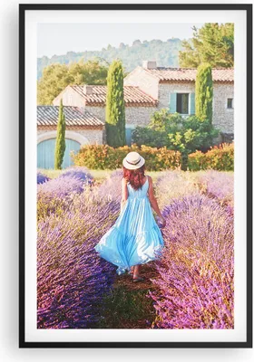 Produktbild von Gerahmtes Poster - Schwarzer Rahmen - Boho Heidekraut Frau - 61x91,5 cm - Wand Bild - Wanddeko - Wandbilder - Kunstposter - Wandposter - Bilderrahmen - Bilder - Kunstdruck - P2BPA61x91-4420