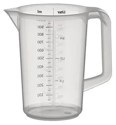 Produktbild von APS 30047 Messbecher PRO, Polypropylen, geprägte Maßskalierung, 1 Liter, Ø 12 cm, Höhe 16,5 cm