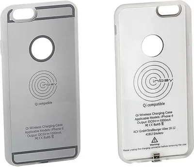 Zdjęcie produktu dla Pokrowiec z adapterem do ładowania indukcyjnego dla iPhone'a 6, szary