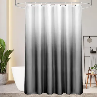 Produktbild von Duschvorhang 200x200cm Grau Textil, wasserdicht, waschbar, Anti-Schimmel