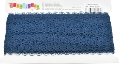 Produktbild von Spitzenband 15mm x 10m Dunkelblau
