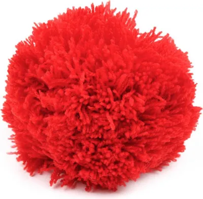 2 Bommeln / Wollbommeln / Pompon, 7cm rot