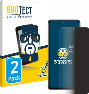 Produktbild von 2x BROTECT Sichtschutzfolie für Xiaomi Redmi Note 10 Anti-Spy Privacy Sichtschutz Blickschutz Folie Blaulicht-Schutz