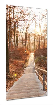 Produktbild von Wallario selbstklebende Duschrückwand 90 x 190 cm mit Motiv Weg in den Sonnenuntergang - Wandverkleidung mit Hochglanzlaminat in Glasoptik