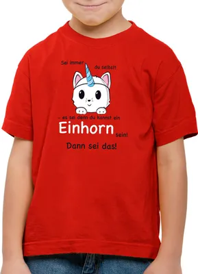 Produktbild von style3 Sei immer du selbst! Einhorn Kinder T-Shirt Unicorn