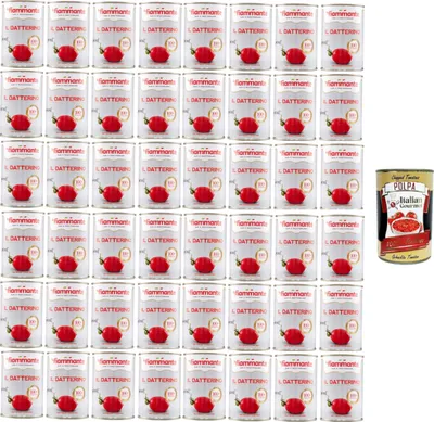 Produktbild von La fiammante Il pomodorino Datterino Die Datterino-Tomate 100% Italiani 48x400g+ Italian Gourmet polpa 400g