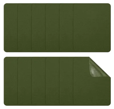 Bügelflicken 12er-Pack 95x125 mm, Baumwolle, Olivgrün